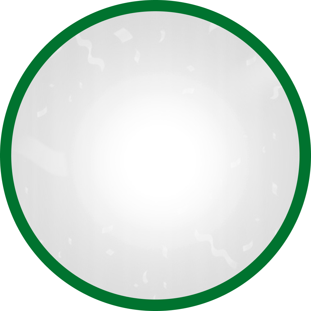 Circle with Green outline & grey area