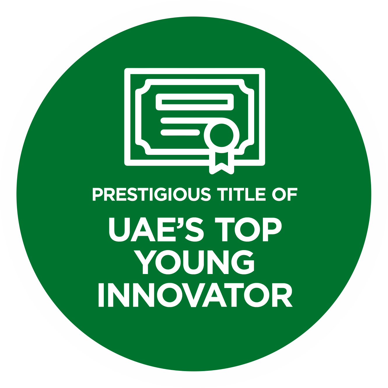 Prestigious Title of UAE's Top Young Innovator