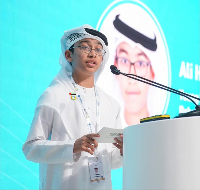 Ali Al Humaid Speaking on Stage